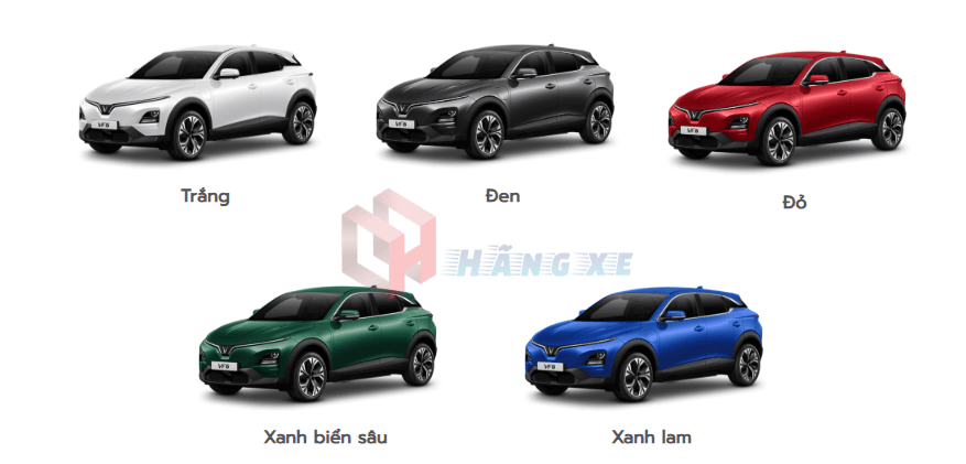 Bảng màu xe Vinfast VF6 Plus 2026